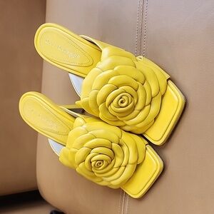 Yellow Floral Women's Shoes